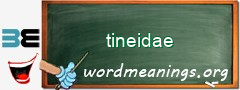 WordMeaning blackboard for tineidae